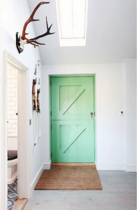 Een groene voordeur