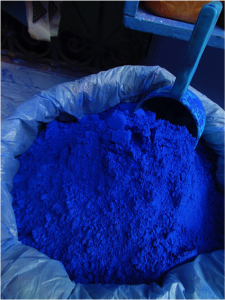 Helder blauw pigment